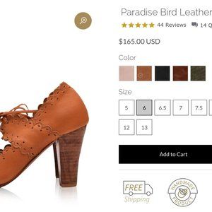 🆕  Bali ELF Paradise Bird Oxford style block heel size 6